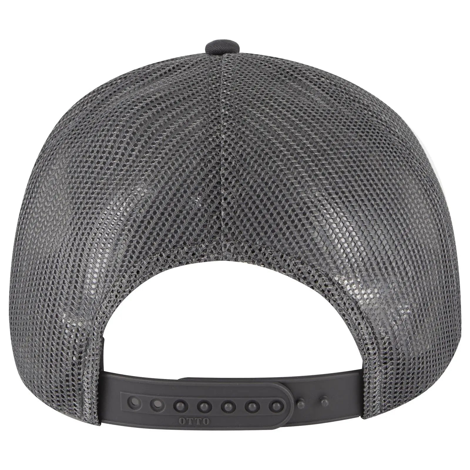 OTTO 83-473 6 Panel Low Profile Mesh Back Trucker Cap - CharcoalGray/HeatherGray/CharcoalGray