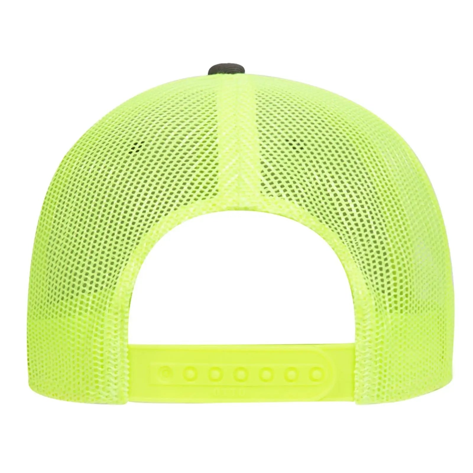 OTTO 83-473 6 Panel Low Profile Mesh Back Trucker Cap - Ch.Gry/Ch.Gry/N.Yel - Ch.Gry/Ch.Gry/N.Yel / 6 1/2’’ - 7 5/8’’