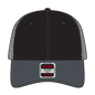 OTTO 83-473 6 Panel Low Profile Mesh Back Trucker Cap - Ch.Gry/Blk/Ch.Gry - Ch.Gry/Blk/Ch.Gry / 6 1/2’’ - 7 5/8’’