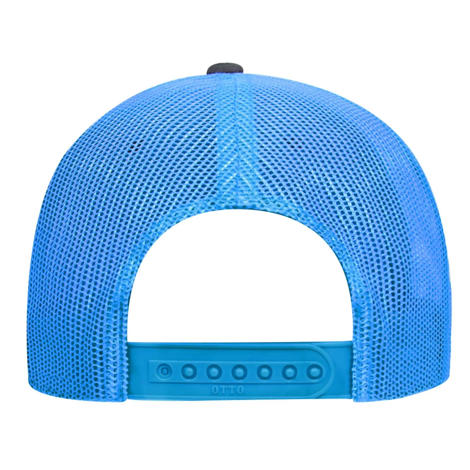 OTTO 83-473 6 Panel Low Profile Mesh Back Trucker Cap - Ch.Gry/CH.Gry/N.Blu - Ch.Gry/CH.Gry/N.Blu / 6 1/2’’ - 7 5/8’’