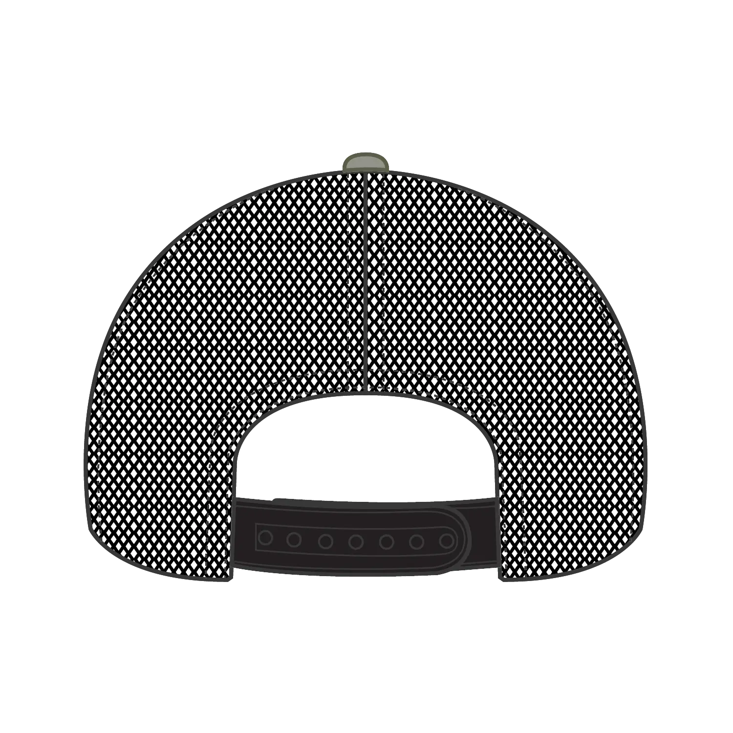 OTTO 83-473 6 Panel Low Profile Mesh Back Trucker Cap - Ol.Grn/Ol.Grn/Blk - Ol.Grn/Ol.Grn/Blk / 6 1/2’’ - 7 5/8’’
