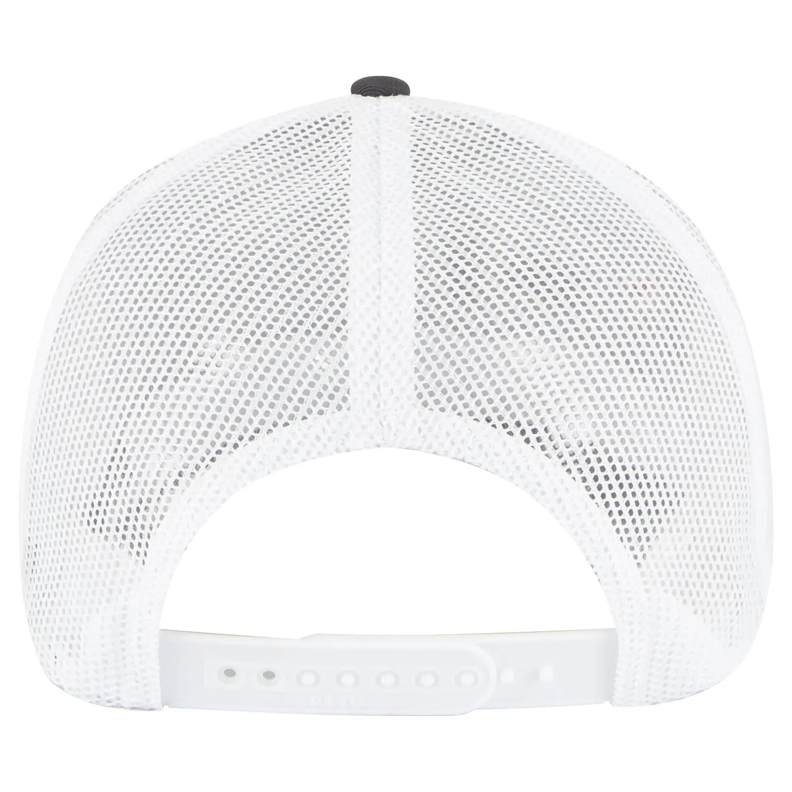 OTTO 83-473 6 Panel Low Profile Mesh Back Trucker Cap - Ch.Gry/Ch.Gry/Wht - Ch.Gry/Ch.Gry/Wht / 6 1/2’’ - 7 5/8’’