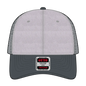 OTTO 83-473 6 Panel Low Profile Mesh Back Trucker Cap - CharcoalGray/HeatherGray/CharcoalGray