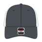 OTTO 83-473 6 Panel Low Profile Mesh Back Trucker Cap - Ch.Gry/Ch.Gry/Wht - Ch.Gry/Ch.Gry/Wht / 6 1/2’’ - 7 5/8’’