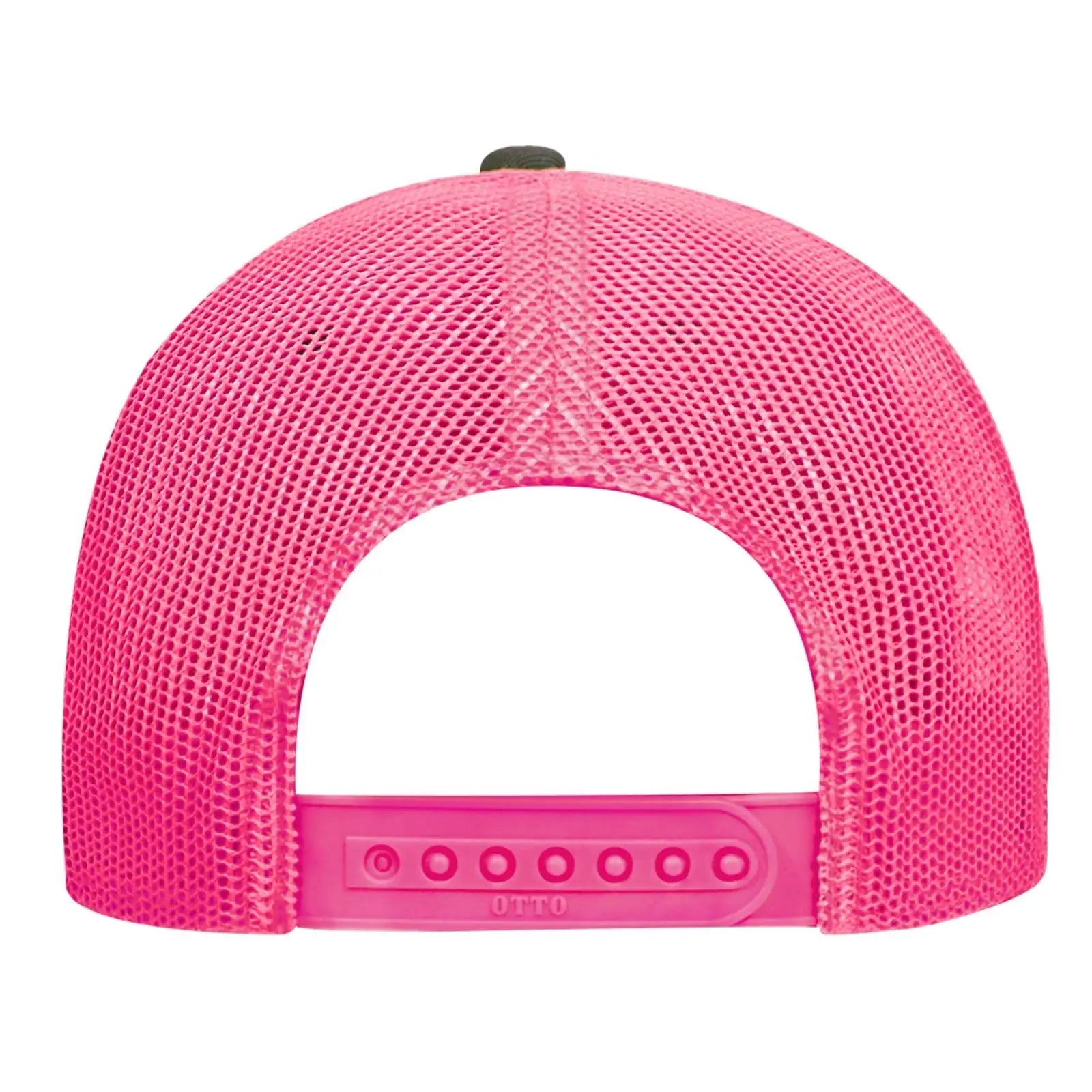 OTTO 83-473 6 Panel Low Profile Mesh Back Trucker Cap - Ch.Gry/Ch.Gry/N.Pnk - Ch.Gry/Ch.Gry/N.Pnk / 6 1/2’’ - 7 5/8’’