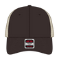 OTTO 83-473 6 Panel Low Profile Mesh Back Trucker Cap - Dk.Brn/Dk.Brn/Kha - Dk.Brn/Dk.Brn/Kha / 6 1/2’’ - 7 5/8’’
