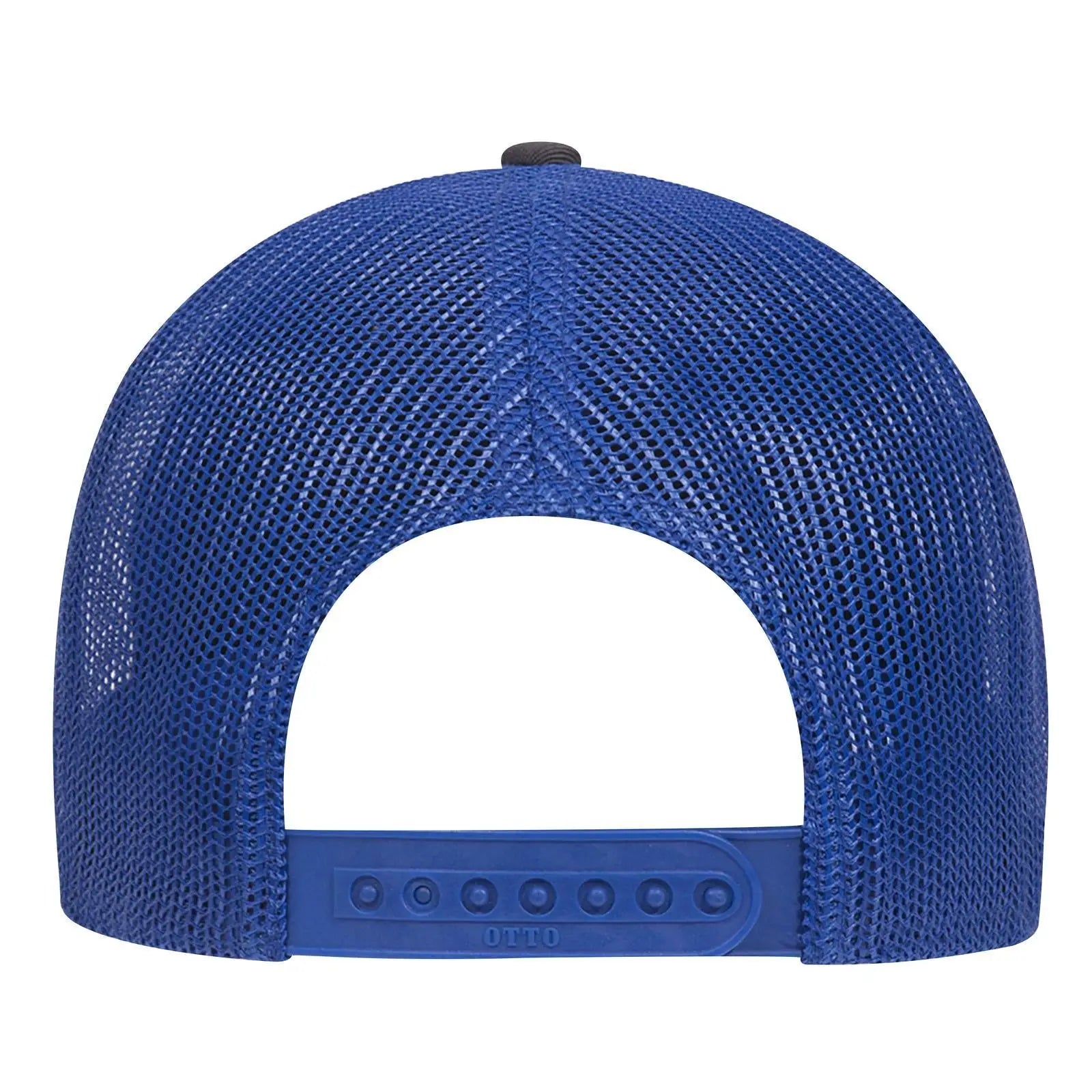 OTTO 83-473 6 Panel Low Profile Mesh Back Trucker Cap - Ch.Gry/Ch.Gry/Ryl - Ch.Gry/Ch.Gry/Ryl / 6 1/2’’ - 7 5/8’’