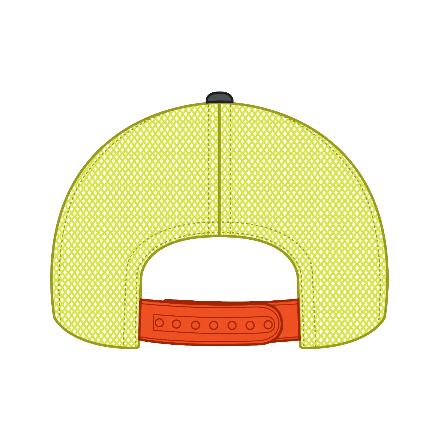 OTTO 83-473 6 Panel Low Profile Mesh Back Trucker Cap - Ch.Gry/Ch.Gry/N.Org - Ch.Gry/Ch.Gry/N.Org / 6 1/2’’ - 7 5/8’’