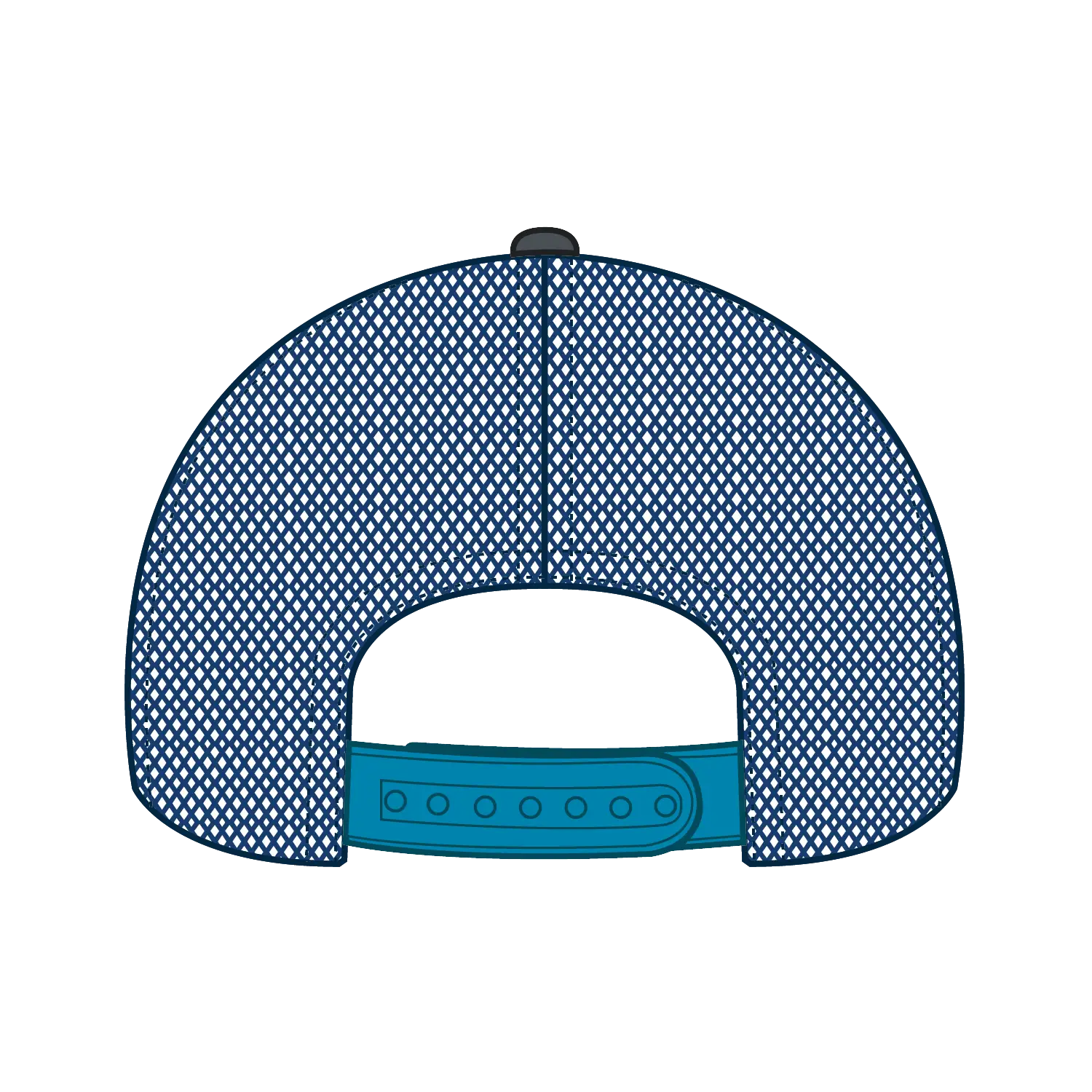 OTTO 83-473 6 Panel Low Profile Mesh Back Trucker Cap - Ch.Gry/CH.Gry/N.Blu - Ch.Gry/CH.Gry/N.Blu / 6 1/2’’ - 7 5/8’’
