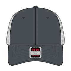 OTTO 83-473 6 Panel Low Profile Mesh Back Trucker Cap - Ch.Gry/Ch.Gry/N.Yel - Ch.Gry/Ch.Gry/N.Yel / 6 1/2’’ - 7 5/8’’
