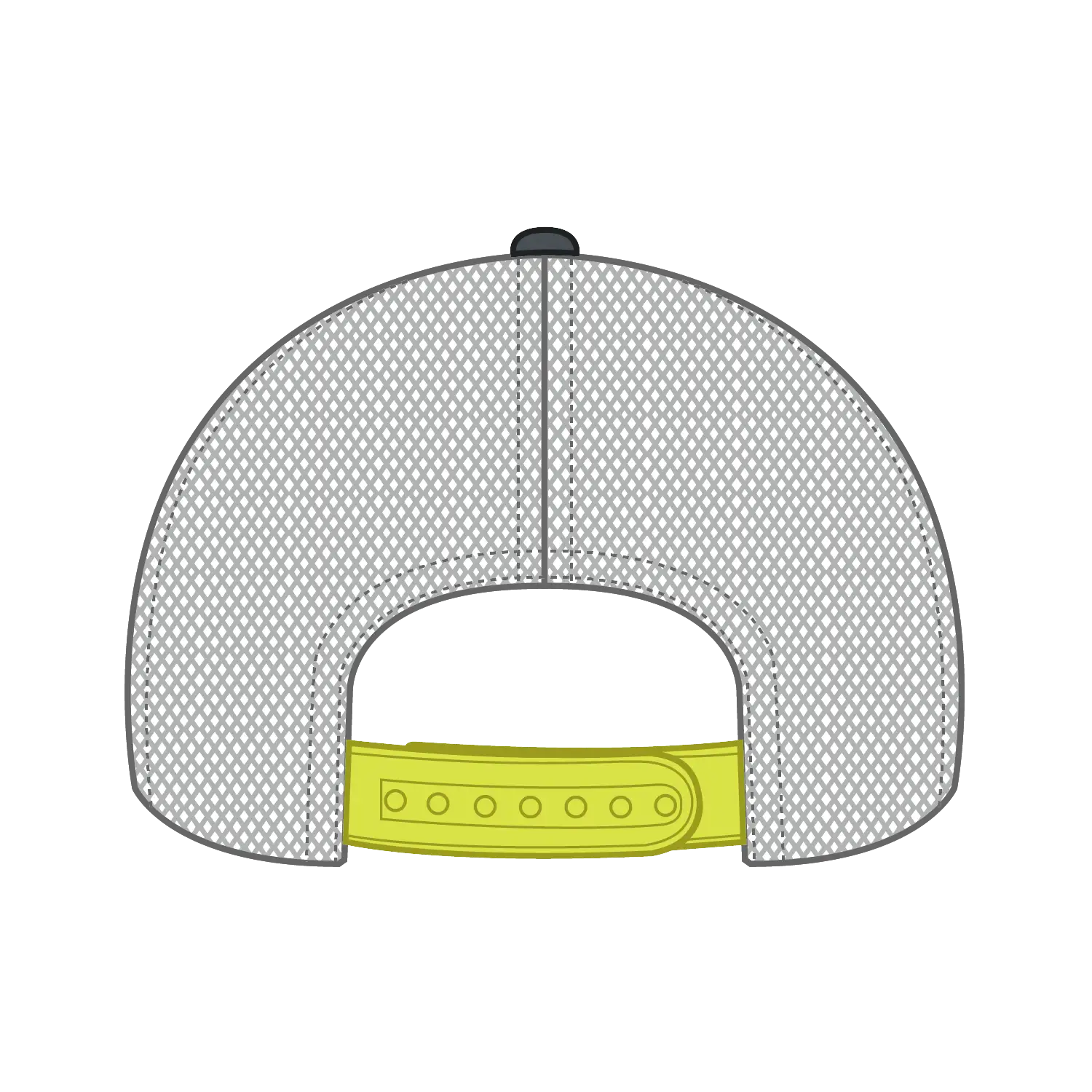 OTTO 83-473 6 Panel Low Profile Mesh Back Trucker Cap - Ch.Gry/Ch.Gry/N.Yel - Ch.Gry/Ch.Gry/N.Yel / 6 1/2’’ - 7 5/8’’