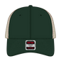 OTTO 83-473 6 Panel Low Profile Mesh Back Trucker Cap - Dk.Grn/Dk.Grn/Kha - Dk.Grn/Dk.Grn/Kha / 6 1/2’’ - 7 5/8’’