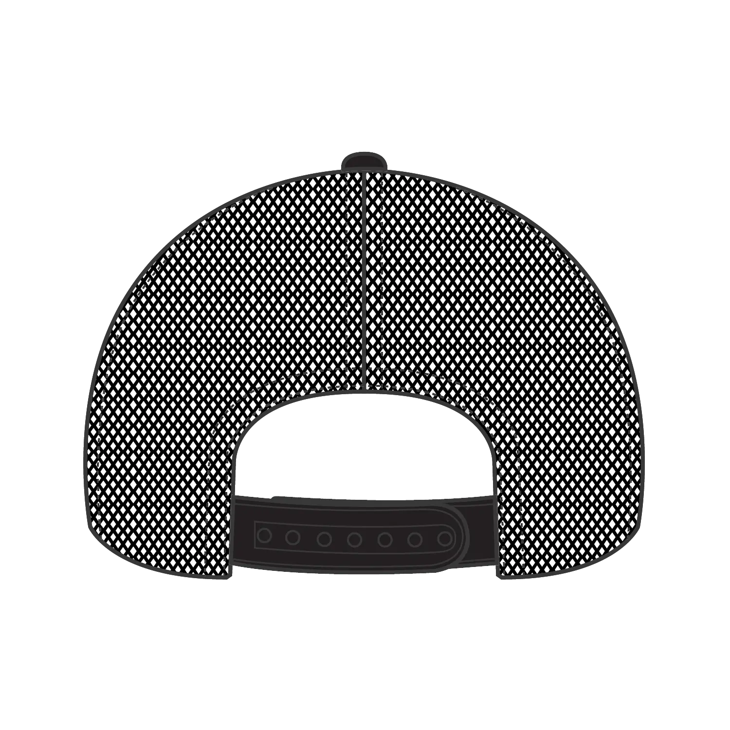 OTTO 83-473 6 Panel Low Profile Mesh Back Trucker Cap - Black