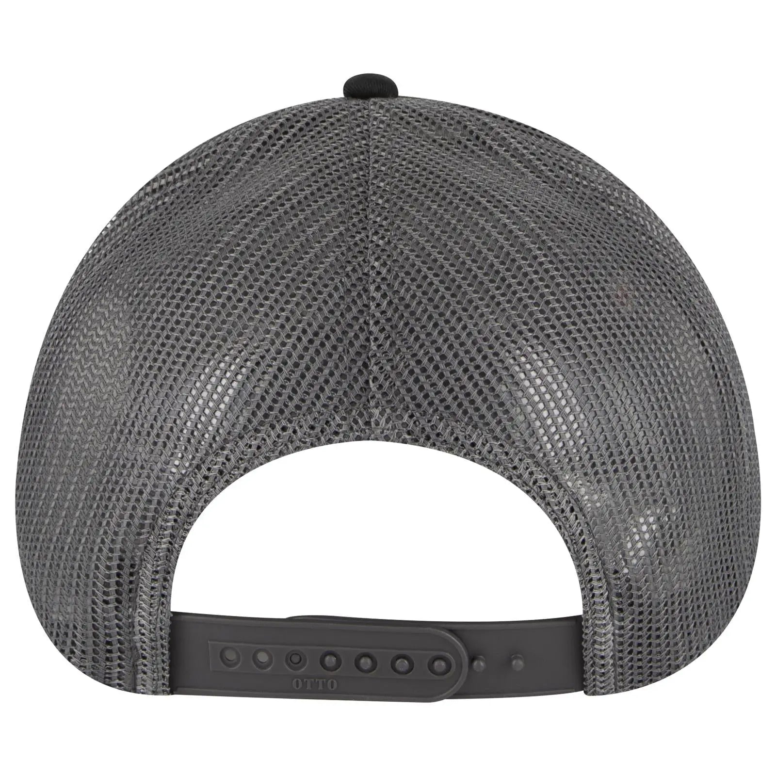 OTTO 83-473 6 Panel Low Profile Mesh Back Trucker Cap - Blk/Blk/Ch.Gry - Blk/Blk/Ch.Gry / 6 1/2’’ - 7 5/8’’