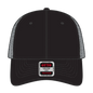 OTTO 83-473 6 Panel Low Profile Mesh Back Trucker Cap - Blk/Blk/Ch.Gry - Blk/Blk/Ch.Gry / 6 1/2’’ - 7 5/8’’