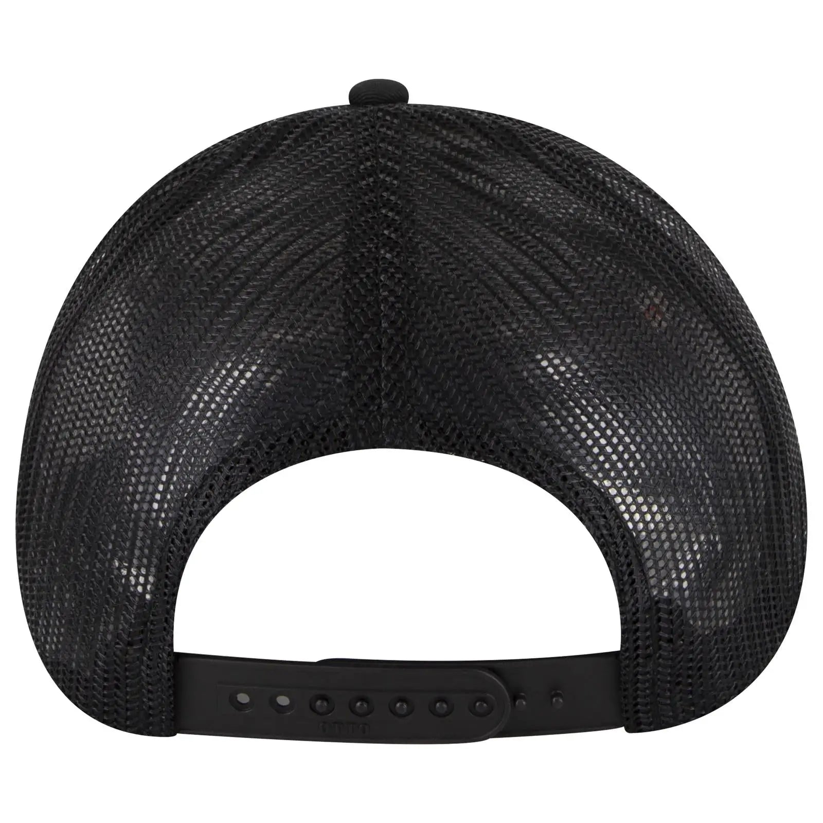 OTTO 83-473 6 Panel Low Profile Mesh Back Trucker Cap - Blk/Ch.Gry/Blk - Blk/Ch.Gry/Blk / 6 1/2’’ - 7 5/8’’