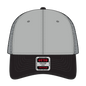 OTTO 83-473 6 Panel Low Profile Mesh Back Trucker Cap - Blk/Gry/Ch.Gry - Blk/Gry/Ch.Gry / 6 1/2’’ - 7 5/8’’