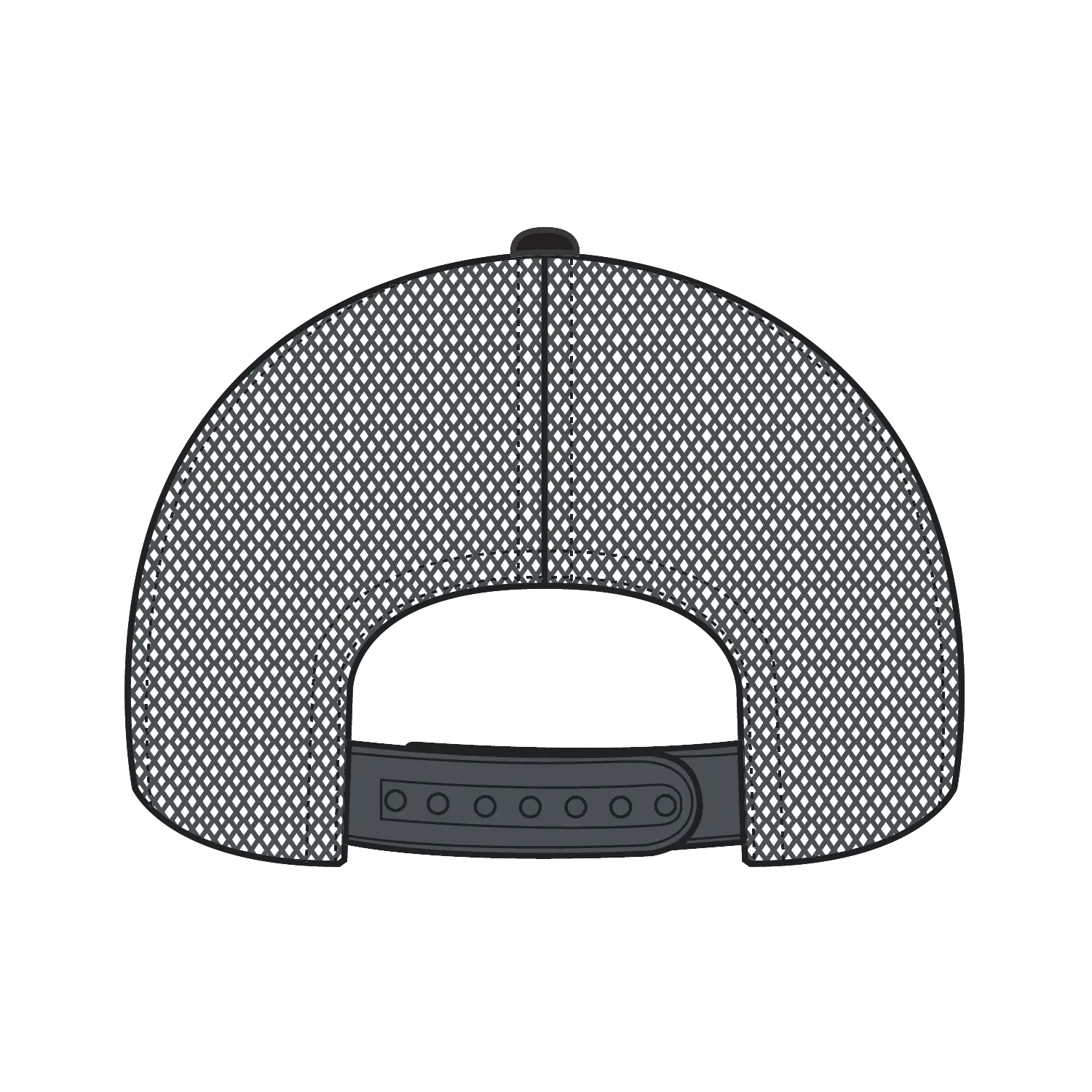 OTTO 83-473 6 Panel Low Profile Mesh Back Trucker Cap - Blk/Gry/Ch.Gry - Blk/Gry/Ch.Gry / 6 1/2’’ - 7 5/8’’