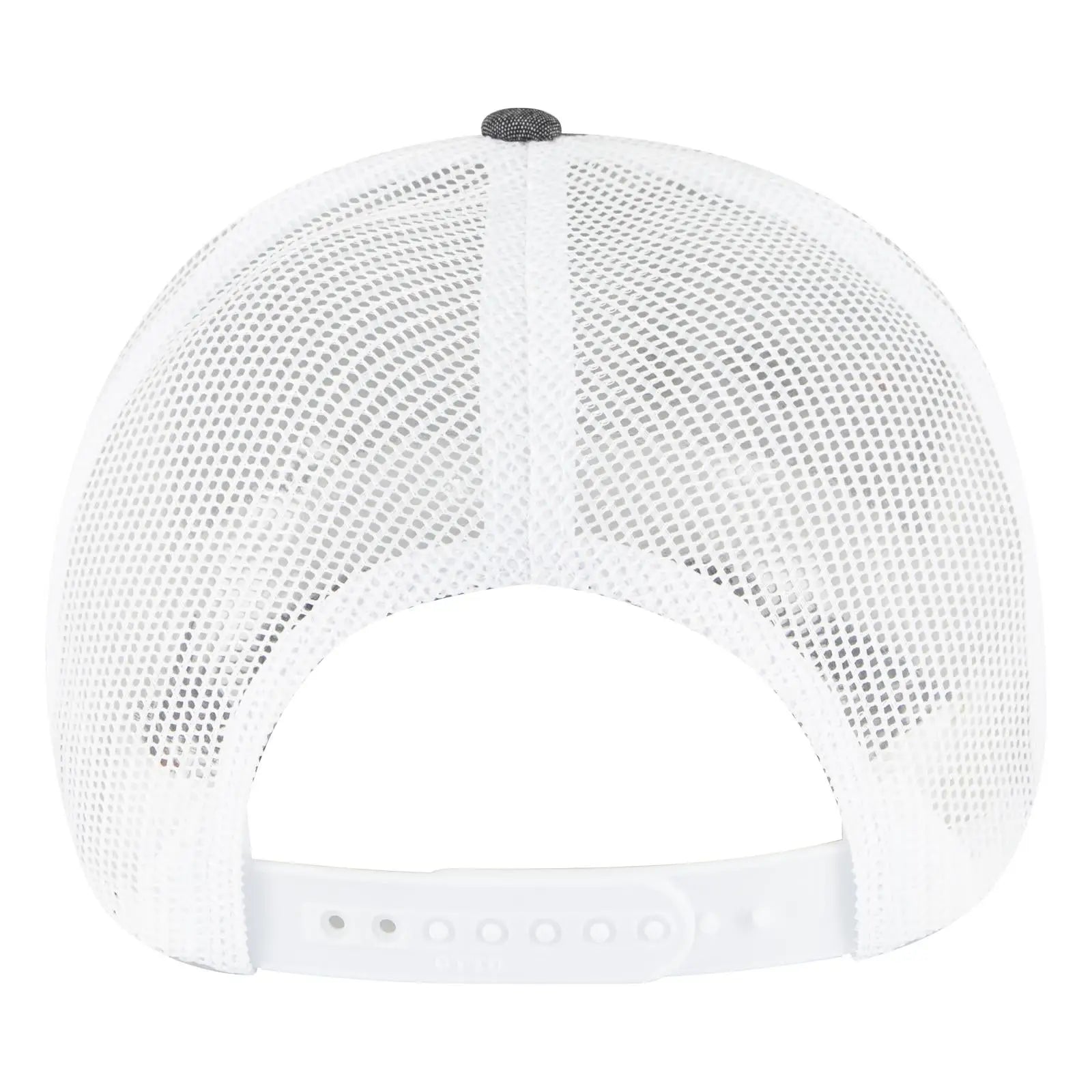 OTTO 83-473 6 Panel Low Profile Mesh Back Trucker Cap - Blk/Wht - Blk/Wht / 6 1/2’’ - 7 5/8’’