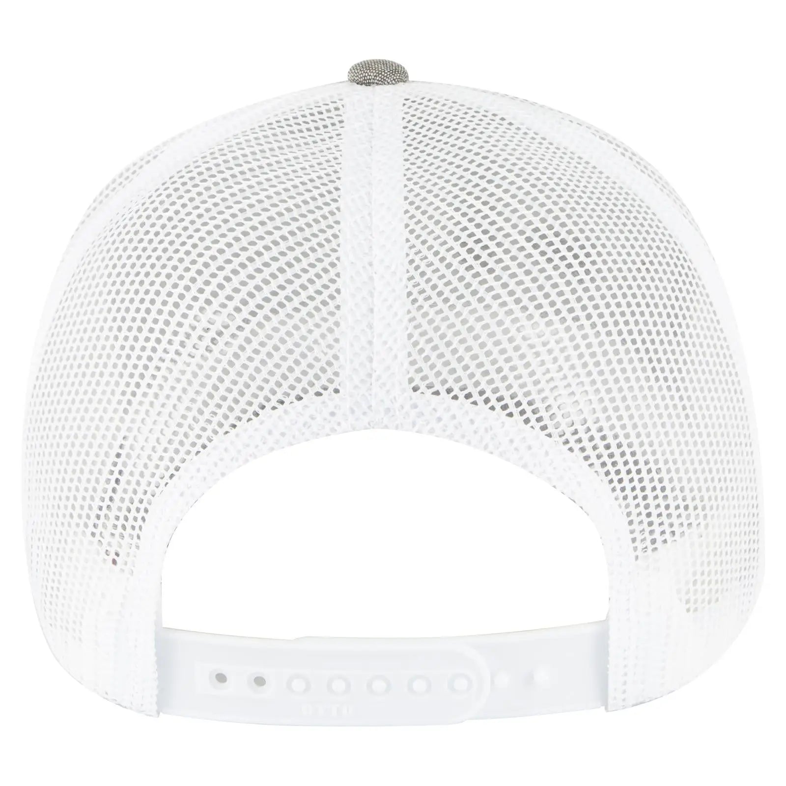 OTTO 83-473 6 Panel Low Profile Mesh Back Trucker Cap - Ch.Gry/Wht - Ch.Gry/Wht / 6 1/2’’ - 7 5/8’’