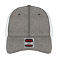OTTO 83-473 6 Panel Low Profile Mesh Back Trucker Cap - Ch.Gry/Wht - Ch.Gry/Wht / 6 1/2’’ - 7 5/8’’