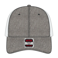 OTTO 83-473 6 Panel Low Profile Mesh Back Trucker Cap - Ch.Gry/Wht - Ch.Gry/Wht / 6 1/2’’ - 7 5/8’’