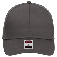 OTTO 83-473 6 Panel Low Profile Mesh Back Trucker Cap - Char. Gray