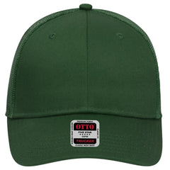 OTTO 83-473 6 Panel Low Profile Mesh Back Trucker Cap - Dk. Green - Dk. Green / 6 1/2’’ - 7 5/8’’
