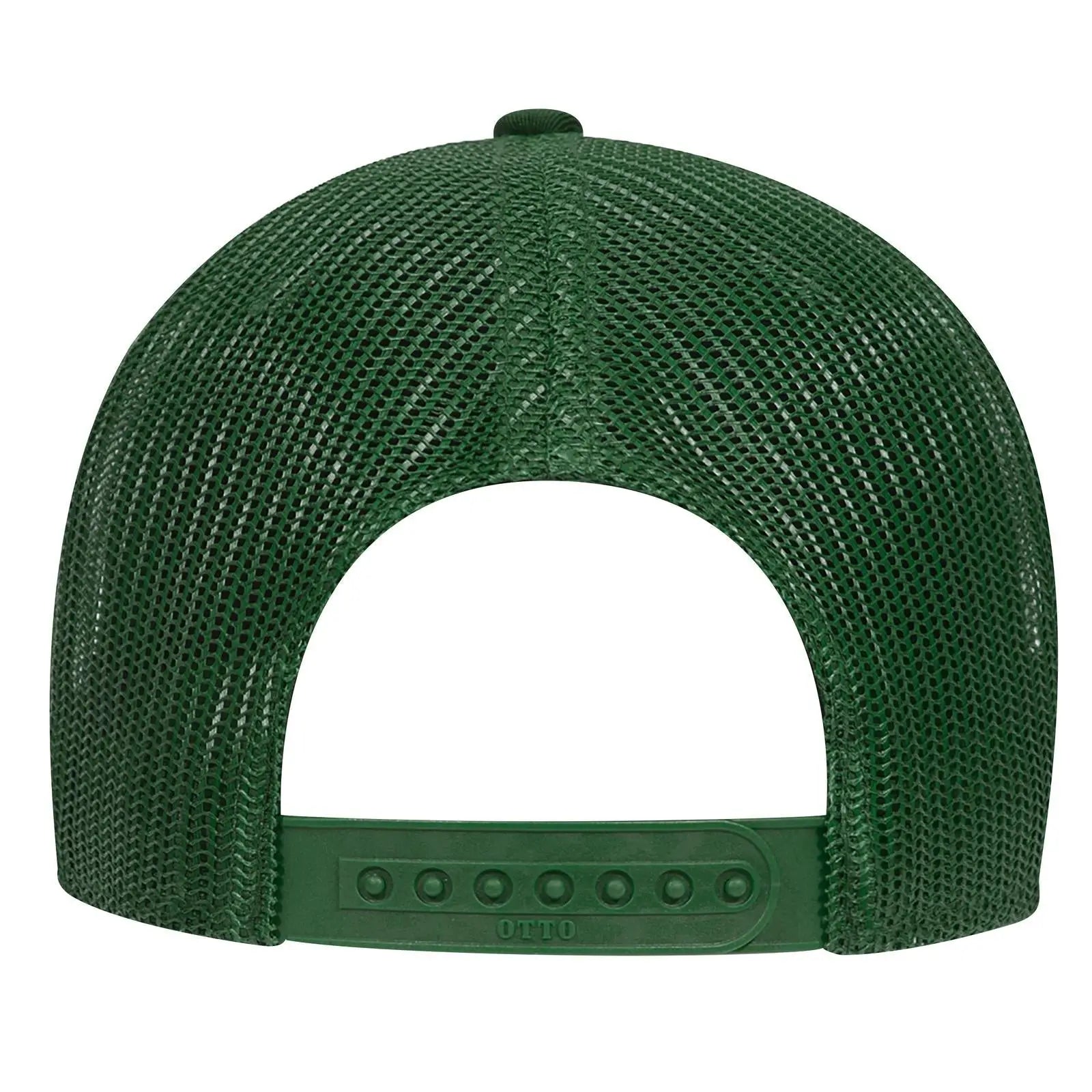 OTTO 83-473 6 Panel Low Profile Mesh Back Trucker Cap - Dk. Green - Dk. Green / 6 1/2’’ - 7 5/8’’