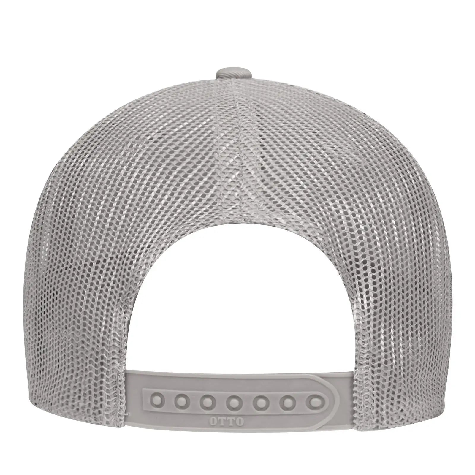 OTTO 83-473 6 Panel Low Profile Mesh Back Trucker Cap - Gray - Gray / 6 1/2’’ - 7 5/8’’