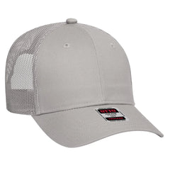 OTTO 83-473 6 Panel Low Profile Mesh Back Trucker Cap - Gray - Gray / 6 1/2’’ - 7 5/8’’