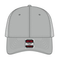 OTTO 83-473 6 Panel Low Profile Mesh Back Trucker Cap - Gray - Gray / 6 1/2’’ - 7 5/8’’