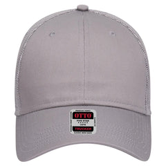 OTTO 83-473 6 Panel Low Profile Mesh Back Trucker Cap - Gray - Gray / 6 1/2’’ - 7 5/8’’