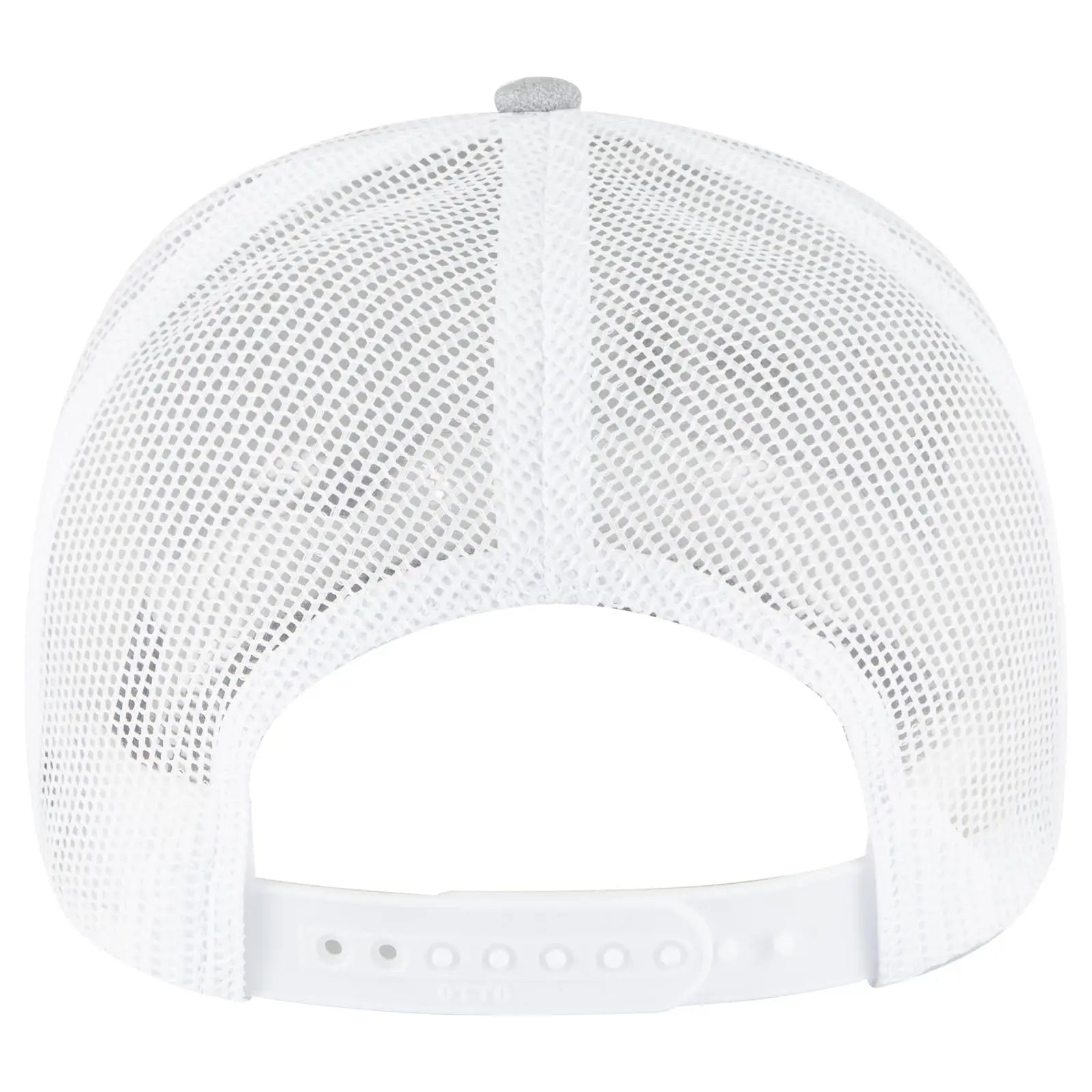OTTO 83-473 6 Panel Low Profile Mesh Back Trucker Cap - H. Gry/H. Gry/Wht - H. Gry/H. Gry/Wht / 6 1/2’’ - 7 5/8’’