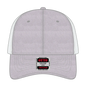 OTTO 83-473 6 Panel Low Profile Mesh Back Trucker Cap - H. Gry/H. Gry/Wht - H. Gry/H. Gry/Wht / 6 1/2’’ - 7 5/8’’
