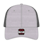 OTTO 83-473 6 Panel Low Profile Mesh Back Trucker Cap - H. Gry/H. Gry/Blk - H. Gry/H. Gry/Blk / 6 1/2’’ - 7 5/8’’