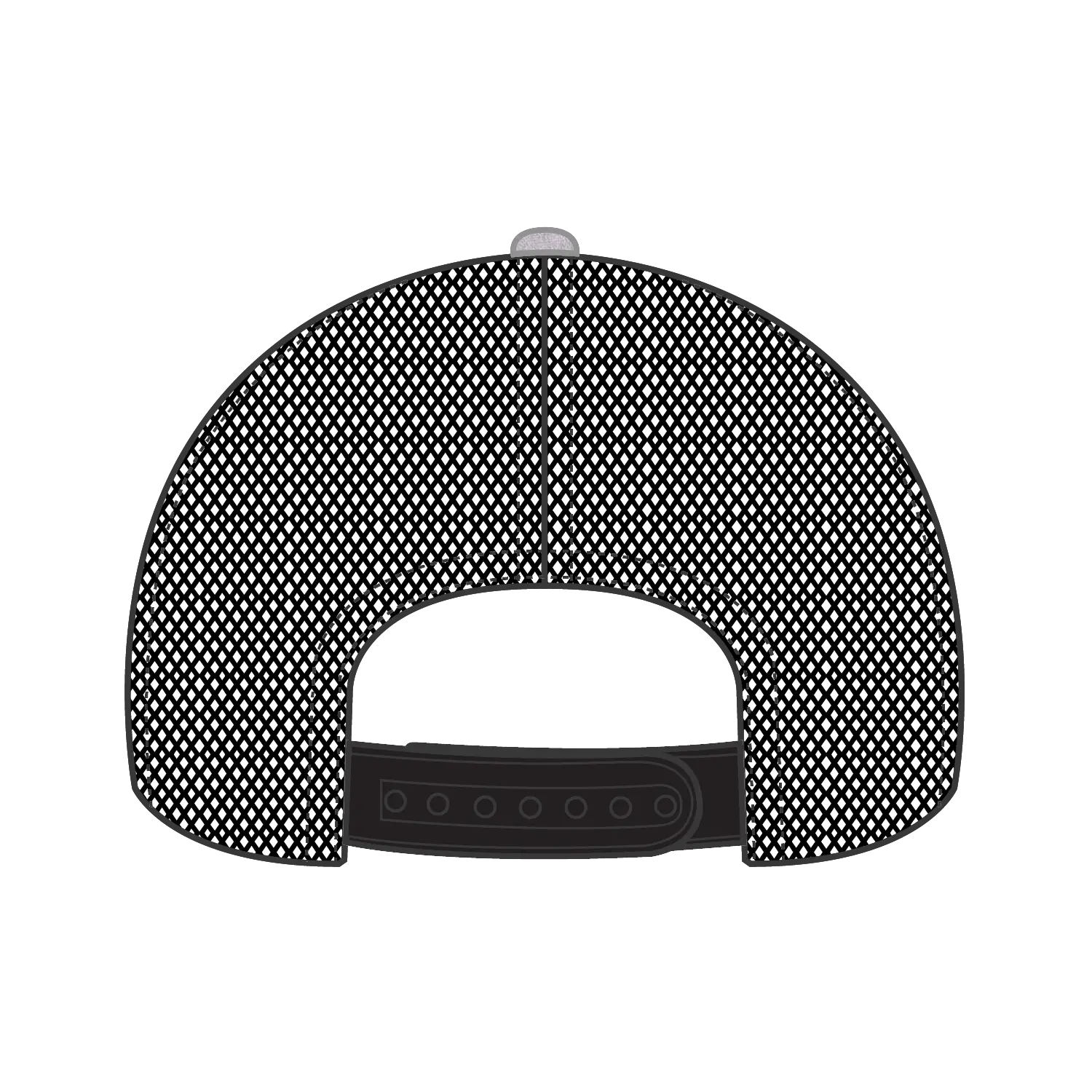 OTTO 83-473 6 Panel Low Profile Mesh Back Trucker Cap - H. Gry/H. Gry/Blk - H. Gry/H. Gry/Blk / 6 1/2’’ - 7 5/8’’
