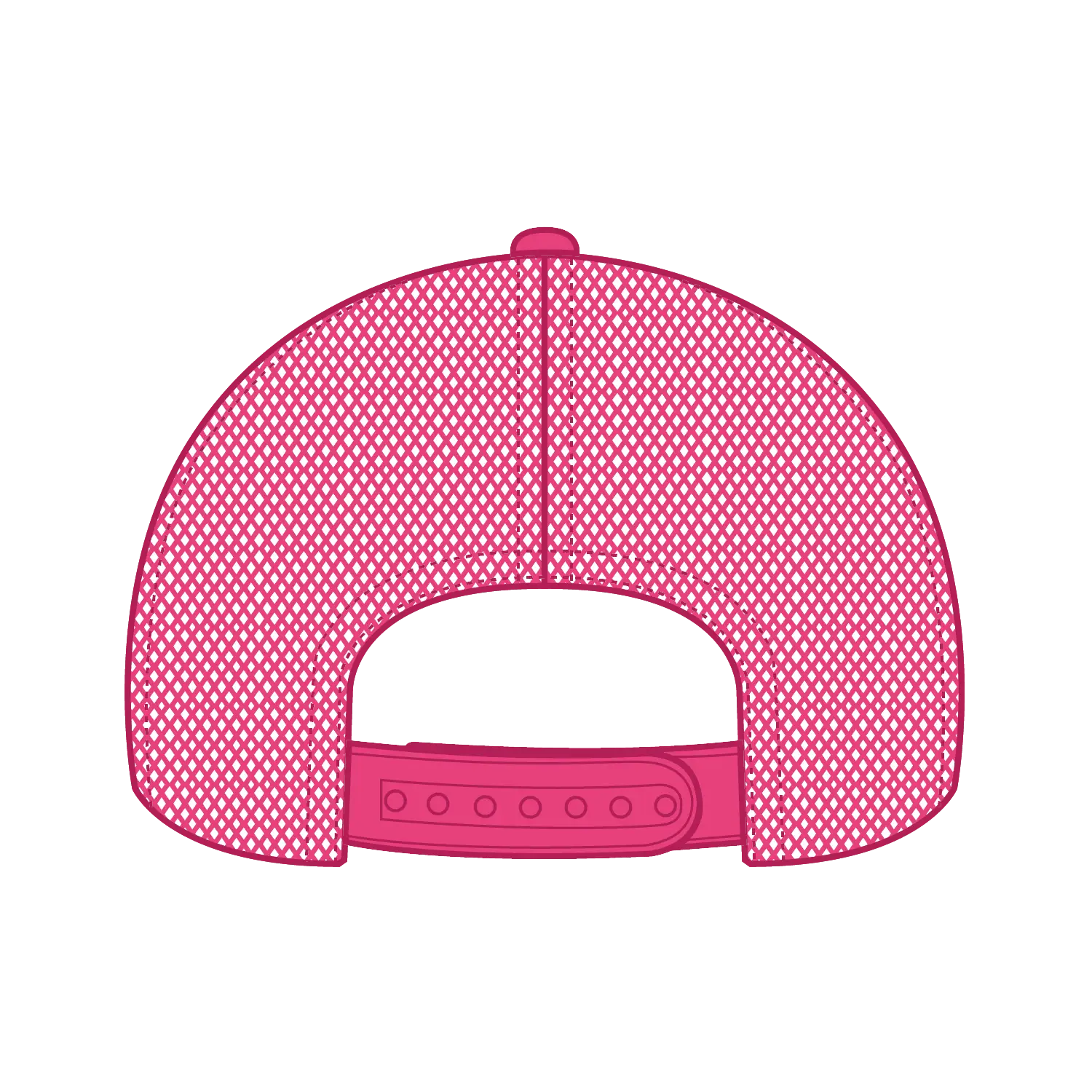 OTTO 83-473 6 Panel Low Profile Mesh Back Trucker Cap - Hot Pink