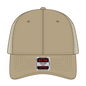 OTTO 83-473 6 Panel Low Profile Mesh Back Trucker Cap - Khaki - Khaki / 6 1/2’’ - 7 5/8’’