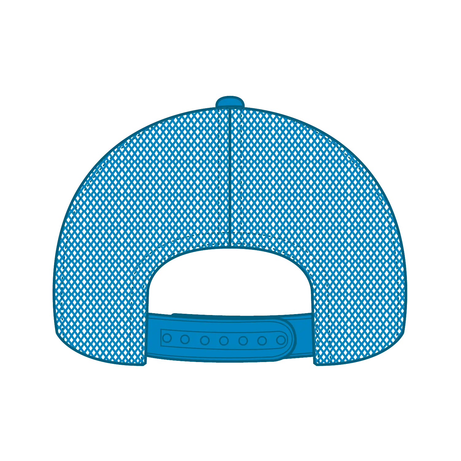 OTTO 83-473 6 Panel Low Profile Mesh Back Trucker Cap - Lake Blue