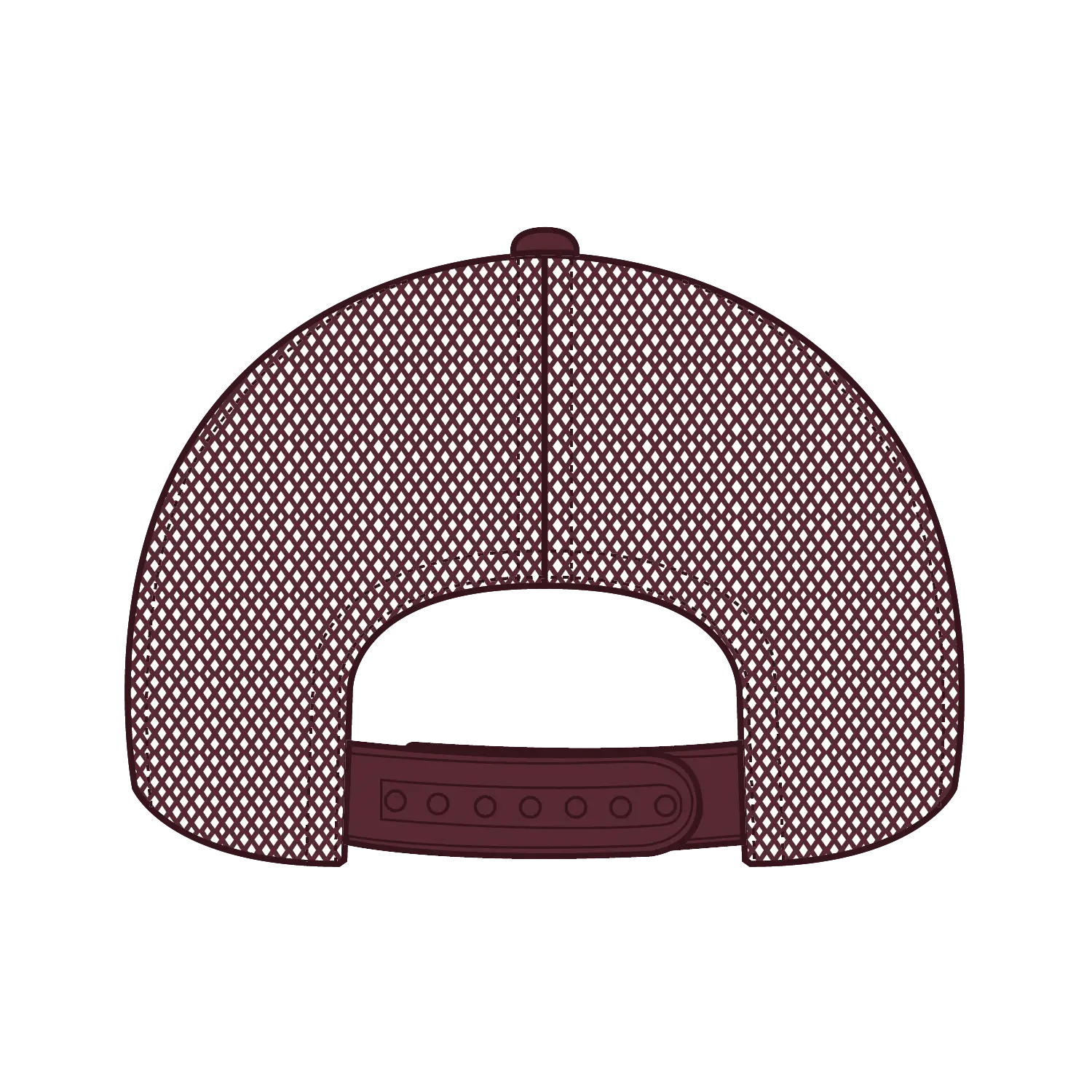 OTTO 83-473 6 Panel Low Profile Mesh Back Trucker Cap - Maroon - Maroon / 6 1/2’’ - 7 5/8’’