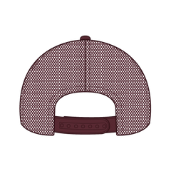 OTTO 83-473 6 Panel Low Profile Mesh Back Trucker Cap - Maroon - Maroon / 6 1/2’’ - 7 5/8’’
