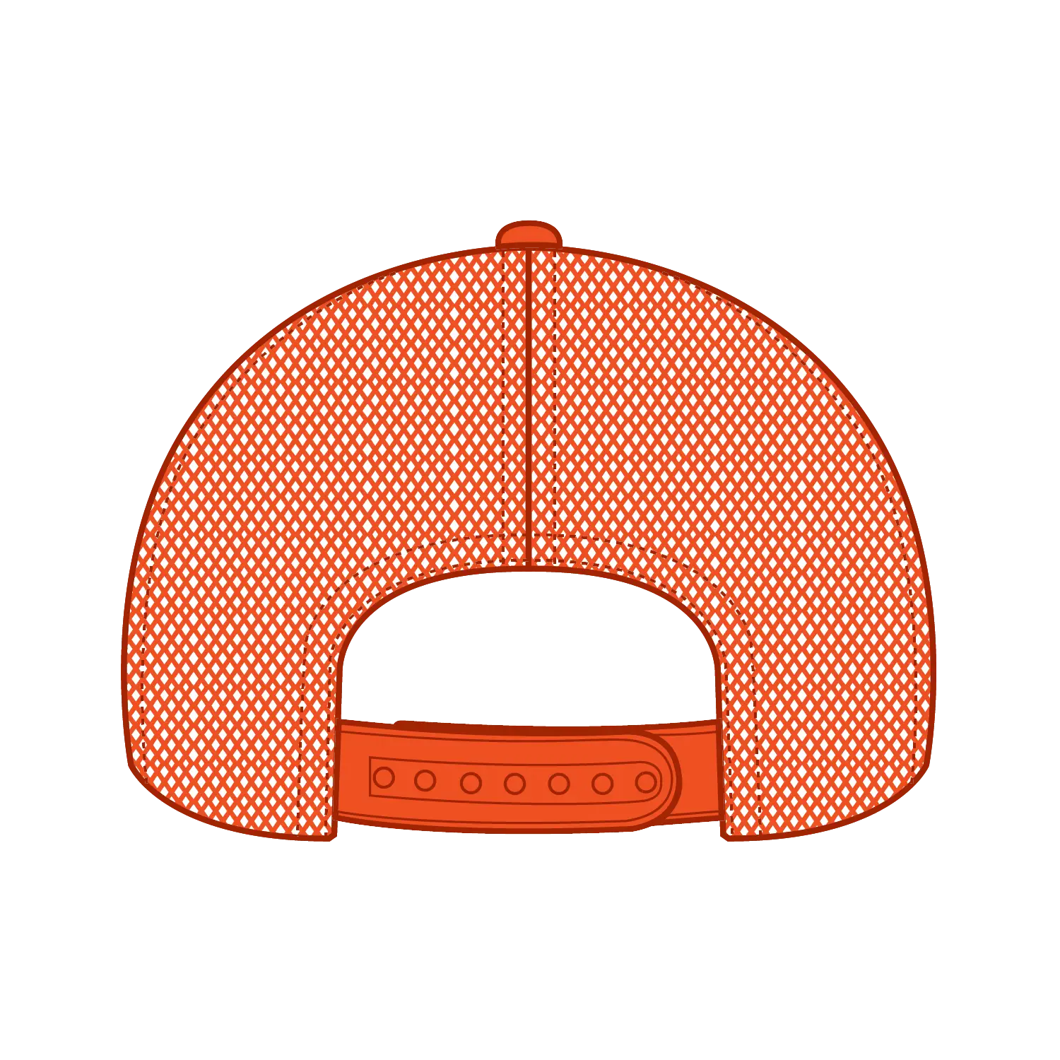 OTTO 83-473 6 Panel Low Profile Mesh Back Trucker Cap - N. Orange - N. Orange / 6 1/2’’ - 7 5/8’’