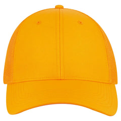 OTTO 83-473 6 Panel Low Profile Mesh Back Trucker Cap - N. Orange - N. Orange / 6 1/2’’ - 7 5/8’’
