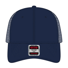 OTTO 83-473 6 Panel Low Profile Mesh Back Trucker Cap - Navy - Navy / 6 1/2’’ - 7 5/8’’