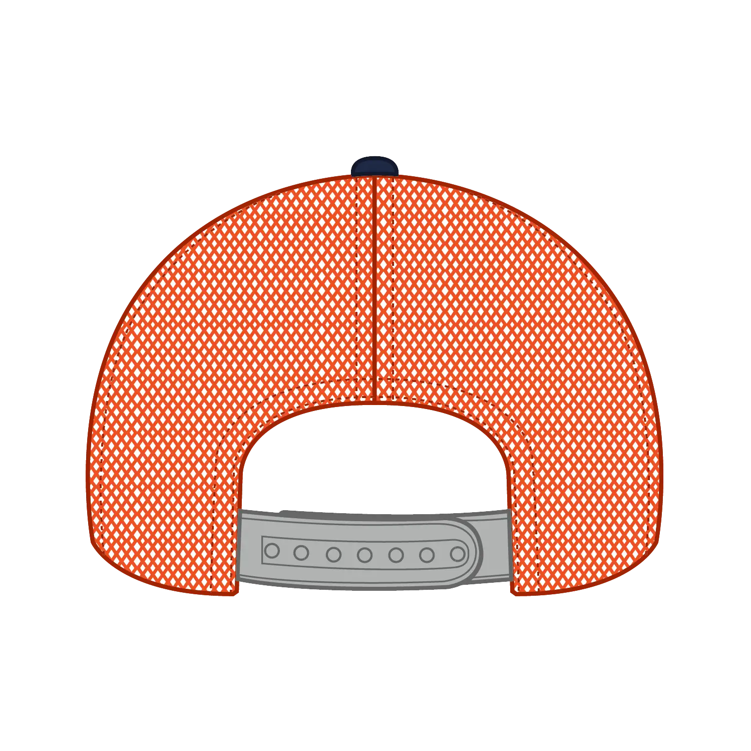 OTTO 83-473 6 Panel Low Profile Mesh Back Trucker Cap - Nvy/Gry - Nvy/Gry / 6 1/2’’ - 7 5/8’’