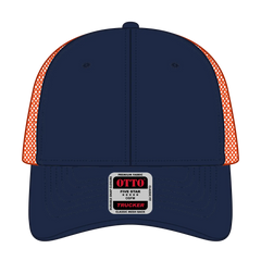 OTTO 83-473 6 Panel Low Profile Mesh Back Trucker Cap - Nvy/Gry - Nvy/Gry / 6 1/2’’ - 7 5/8’’