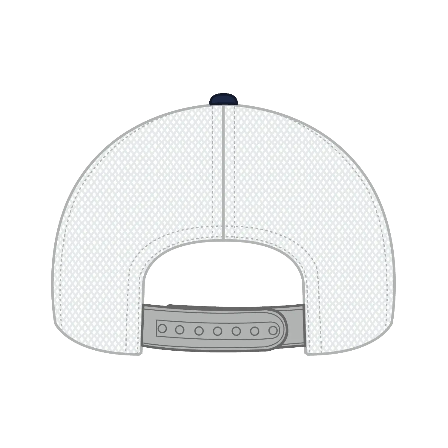 OTTO 83-473 6 Panel Low Profile Mesh Back Trucker Cap - Nvy/Nvy/Gry - Nvy/Nvy/Gry / 6 1/2’’ - 7 5/8’’