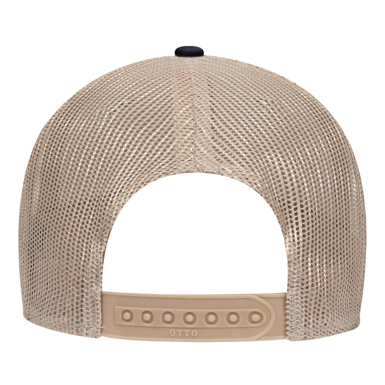 OTTO 83-473 6 Panel Low Profile Mesh Back Trucker Cap - Nvy/Nvy/Kha - Nvy/Nvy/Kha / 6 1/2’’ - 7 5/8’’