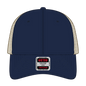 OTTO 83-473 6 Panel Low Profile Mesh Back Trucker Cap - Nvy/Nvy/Kha - Nvy/Nvy/Kha / 6 1/2’’ - 7 5/8’’